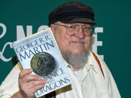 George R.R. Martin at a book signing for ''A Dance of Dragons'' July 14, 2011. AP Photo/Charles Sykes  <br/>
