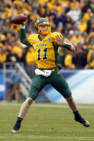 Carson Wentz is eyed by both the Dallas Cowboys and Philadelphia Eagles. <br/>Wikimedia Commons/Trevorpeelman
