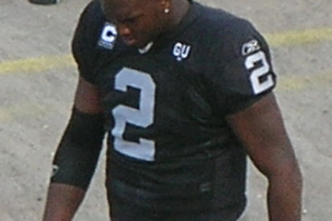 	<br />
Oakland Raiders quarterback JaMarcus Russell on the sidelines during a home game against the Atlanta Falcons <br/>Wikimedia Commons/BrokenSphere