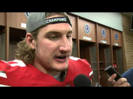 Buckeyes DE Joey Bosa after OSU's dominating 59-0 win over Wisconsin in the Big Ten Title game. <br/>WOSNsports/YouTube