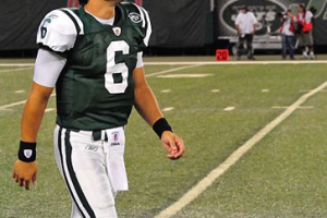 Mark Sanchez in his New York Jets uniform. <br/>Wikimedia Commons/Ed Yourdon