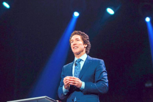 Joel Osteen, with wife and co-pastor Victoria, leads Houston's Lakewood Church, now the largest congregation in the United States, with over 40,000 members. He has also authored numerous books and his broadcasts from the Lakewood Church in Houston each Sunday reaching more than 100 million homes in the United States and millions more in 100 countries around the world. Photo Credit: AP Photo <br/>