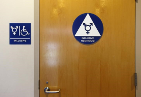 A gender-neutral bathroom is seen at the University of California, Irvine in Irvine, California September 30, 2014. REUTERS/Lucy Nicholson<br />
 <br/>
