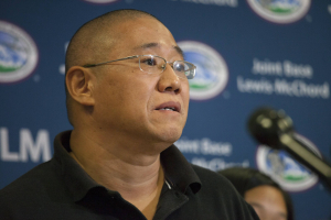 Kenneth Bae speaks upon returning from North Korea during a news conference at U.S. Air Force Joint Base Lewis-McChord in Fort Lewis, Washington, United States on November 8, 2014. REUTERS/David Ryder <br/>
