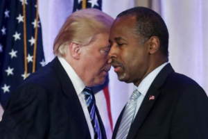 Americans want to know if former GOP presidential candidate Ben Carson (on right) actually spilled Donald Trump's (on left) true, accurate short list for vice-presidential running mates. <br/>Reuters 