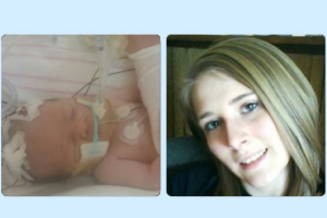 The late Sarah Iler (R) and the baby she left behind (L). Photo Credit: GoFundMe <br/>