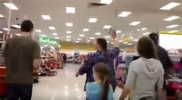 Target protested by woman