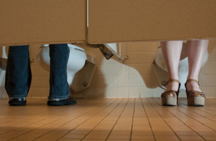A recent poll conducted with 1,300 American adults by CBS/New York Times reveals the public is divided in their reactions to which gender of public restrooms that transgender people should be allowed to use. <br/>chatpdx