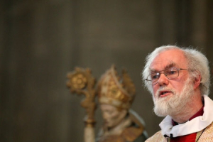 The Archbishop of Canterbury Dr. Rowan Williams is seen here at Canterbury Cathedral, Canterbury, Kent., Sunday, April 4, 2010. <br/>AP Images / Dominic Lipinski / PA Wire