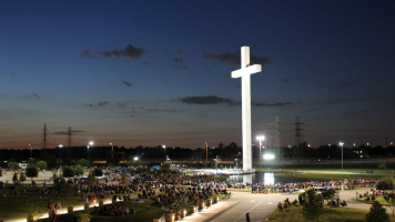 The cross, which stands at least 210 feet over the coastal Texas city, was originally conceived by Pastor Rick Milby of Abundant Life Fellowship.  <br/>Sagemont Church