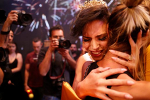 Taleen Abu Hanna, 21, and a Christian Arab, won the crown of the first transgender pageant in Israel. She will represent the country in the Miss Trans International pageant in Barcelona in September. <br/>Photo: Reuters
