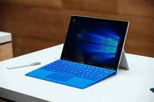 The Microsoft Surface Pro 4 is displayed at the Microsoft Windows 10 Devices Media event in New York City. What will the Microsoft Surface Pro 5 look like? <br/>Wikimedia Commons/Dhrubo2000