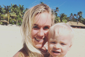 Bethany Hamilton with her son, Tobias. <br/>Instagram 