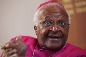 Nobel peace laureate Desmond Tutu talk during a press conference in Cape Town, South Africa, Thursday, July 22, 2010. Nobel peace laureate Desmond Tutu announced Thursday he is retiring from public life later this year when he turns 79, saying 'the time has come to slow down' and spend more time with his family. The former Anglican archbishop of Cape Town said after his birthday on Oct. 7 he will limit his time in the office to one day per week until February 2011. <br/>AP Photo