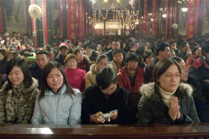 Christian congregations in particular have skyrocketed since churches began reopening when Chairman Mao's death in 1976. <br/>ALMY