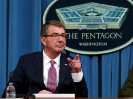 U.S. Defense Secretary Carter addresses a news conference at the Pentagon in Washington<br />
 <br/>REUTERS/Yuri Gripas