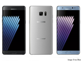 The Samsung Galaxy Note 7 is expected to come in three colors- Black Onyx, Silver Titanium and Blue Coral. <br/>Photo: Evan Blass