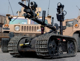 An example of a bomb-sniffing robot. <br/>