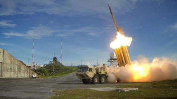 A Terminal High Altitude Area Defense (THAAD) interceptor is launched during a successful intercept test, in this undated handout photo provided by the U.S. Department of Defense, Missile Defense Agency.  <br/>U.S. Department of Defense, Missile Defense Agency/Handout via Reuters/File Photo