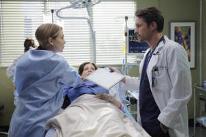 Ellen Pompeo as Dr. Meredith Grey and Martin Henderson as Dr. Nathan Riggs in 'Grey's Anatomy'  <br/>Photo: ABC