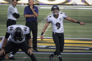 Justin Tucker with the Ravens. <br/>Flickr/Keith Allison