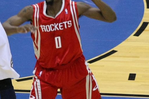 Aaron Brooks with the Houston Rockets. <br/>Wikimedia Commons/Keith Allison