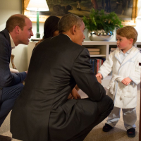 Prince George meets President Obama <br/>Twitter