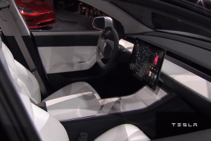 Model 3's interior design <br/>Tesla