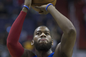 Greg Monroe with the Detroit Pistons <br/>Wikimedia Commons/Keith Allison