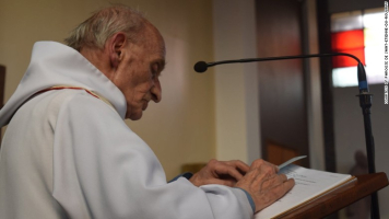 Jacques Hamel, the 86-year-old Catholic priest slain in an attack in Saint-Etienne-du-Rouvray, France. <br/>CNN