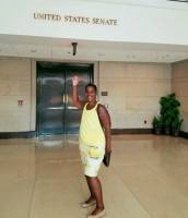 Breast cancer double mascetomy survivor, Paulette McKenzie Leaphart, spent her 50th birthday fighting for change in America's health care system...after walking more than 1,000 miles to D.C.  <br/>Facebook 