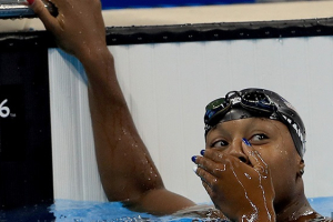 When U.S. Olympic swimmer Simone Manuel became the first African-American woman to win individual swimming gold on Aug. 11, 2016, she jumped out of the pool and gave 