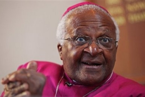 Nobel peace laureate Desmond Tutu talk during a press conference in Cape Town, South Africa, Thursday, July 22, 2010. Nobel peace laureate Desmond Tutu announced Thursday he is retiring from public life later this year when he turns 79, saying 'the time has come to slow down' and spend more time with his family. The former Anglican archbishop of Cape Town said after his birthday on Oct. 7 he will limit his time in the office to one day per week until February 2011 <br/>AP Photo / File