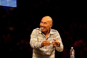 Francis Chan, founding pastor of Cornerstone Church in Simi Valley, Calif. and author of the bestseller Crazy Love, speaks at the Catalyst conference on Thursday, October 7, 2010, in Duluth, Ga. <br/>David Molnar