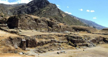 Local religious leaders in ancient Peru were thought to entice expert workers who helped construct intricate temples such as this 5,000 year-old one discovered in the Chavin de Huantar valley. <br/>John Rick