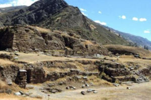 Local religious leaders in ancient Peru were thought to entice expert workers who helped construct intricate temples such as this 5,000 year-old one discovered in the Chavin de Huantar valley. <br/>John Rick