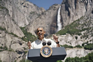 President Obama speaks while celebrating the 100th anniversary of the U.S. National Parks system at Yosemite <br/>SFGate