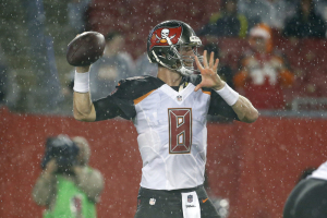 Tampa, FL, USA; Tampa Bay Buccaneers quarterback Mike Glennon (8) throws the ball against the Washington Redskins during the first half at Raymond James Stadium.  <br/>Mandatory Credit: Kim Klement-USA TODAY Sports