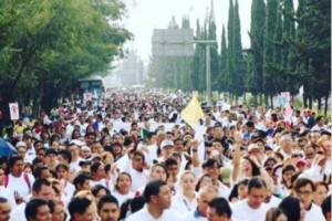 Evangelicals from the organization, For Life and Family, recently gathered 300,000 signatures in support of a proposed constitutional amendment to ban same-sex couples from getting married in Mexico. They organized a march prior to delivering the signatures to government officials. <br/>Facebook 