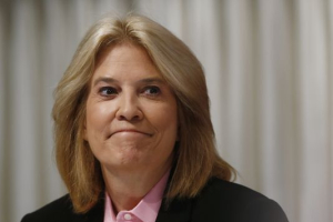 Television personality Greta Van Susteren of FOX News Channel listens as Gary Pruitt, President and Chief Executive Officer of the Associated Press, speaks at the National Press Club (NPC) in Washington, Wednesday, June 19, 2013. <br/>Charles Dharapak, AP