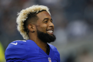 New York Giants wide receiver Odell Beckham, Jr. (13) before the game against the Dallas Cowboys at AT&T Stadium.  <br/>Erich Schlegel-USA TODAY Sports