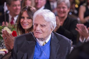 Billy Graham is pictured during a celebration for his 95th birthday in Asheville, North Carolina, in this November 7, 2013 handout photo provided by the Billy Graham Evangelistic Association.  <br/>Reuters/Billy Graham Evangelistic Association/Handout/