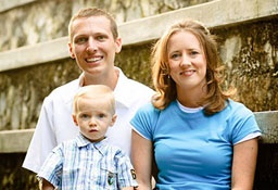 Benjamin Uskert and his wife Katie Tucker with their son, Jeremiah. <br/>MAF