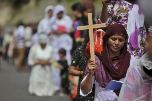 India is ranked 17th on Open Door USA's World Watch List of countries where Christians face the most persecution. <br/>AP Photo
