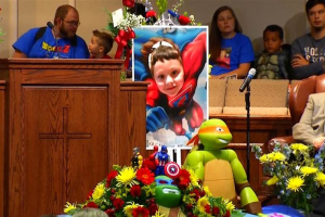 Jacob Hall's funeral is held at the Oakdale Baptist church in Townville, South Carolina October 5, 2016.  <br/>