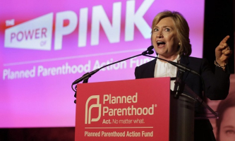 Hillary speaking at Planned Parenthood Convention.  <br/>Life News