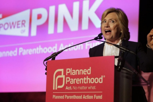 Hillary speaking at Planned Parenthood Convention.  <br/>Life News