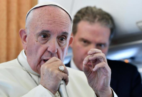 Pope Francis Responds to Journalists aboard plane. <br/>Reuters