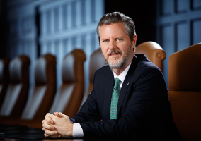 Jerry Falwell Jr is a staunch supporter of Donald Trump. <br/>Liberty University