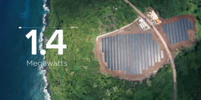 The island of Ta'u now running 100% on solar energy.  <br/>Elektrek.